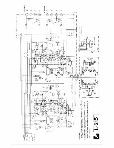 LUXMAN L215 Amplifier Schematic